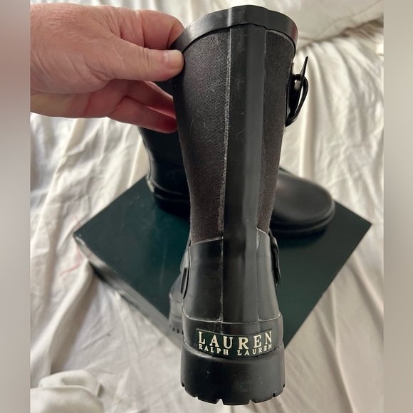 Polo Ralph Lauren Mora ll Rain Boots Womens Size 9 Black Great Shape! - Picture 6 of 11